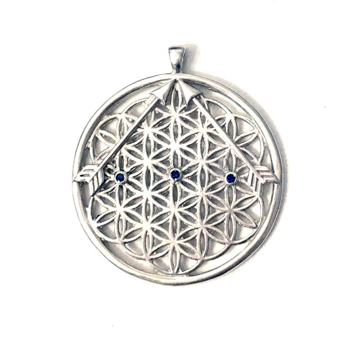 Orion Flower of Life Sapphire Medallion