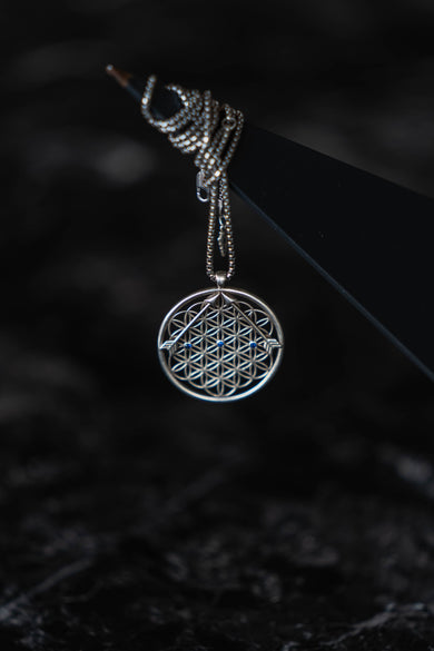 Orion Flower of Life Sapphire Medallion